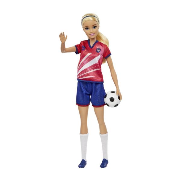Mattel Barbie Bambola Calciatrice - Barbie in maglia rossa