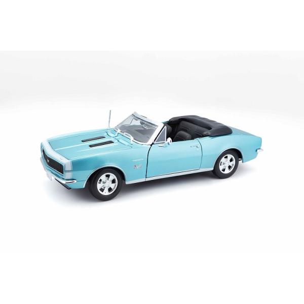 Maisto - 1967 CHEVROLET CAMARO SS 396 CONVERTIBLE, metal tyrkysový, 1:18