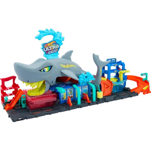 Mattel Hot Wheels City color reveal - Autoumyváreň so žralokom (obrázek 6)
