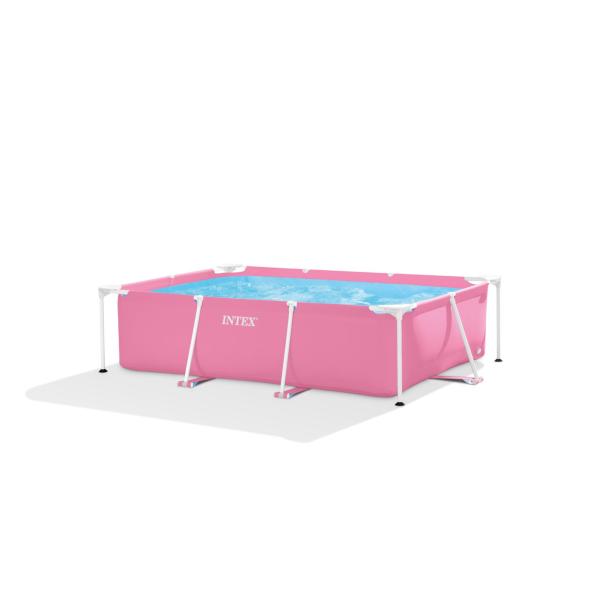 INTEX 28266 Záhradný rámový bazén ružový 220 x 150 x 60 cm