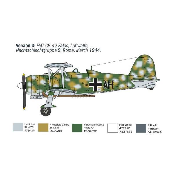 Model Kit letadlo 1485 - FIAT CR.42 CN "Falco" Noční stíhač (1:72) (obrázek 7)