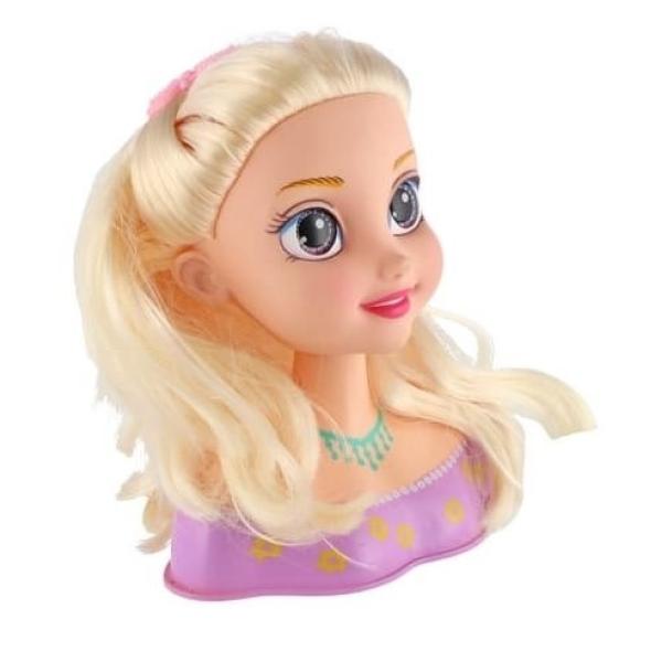 Česací hlava velká blond s doplňky (obrázek 3)