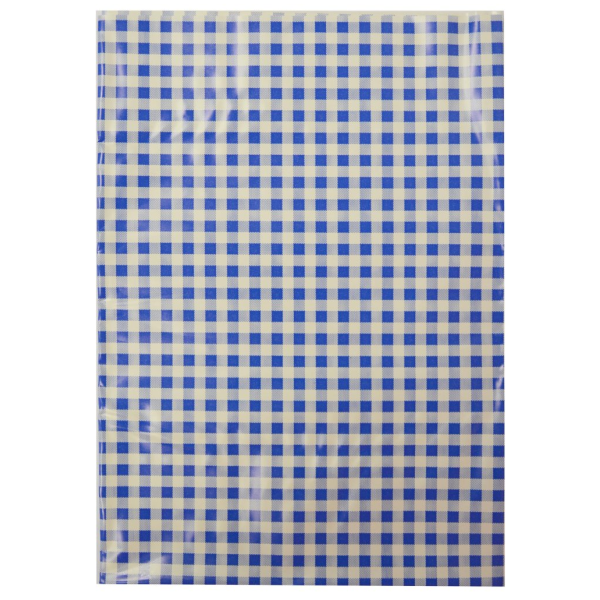 Obrus na výtvarnú výchovu 65x50cm modro-biele kocky