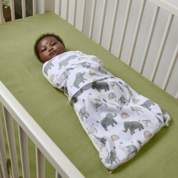 INGENUITY Zavinovačka bavlněná ulitka konvertibilní s volným rukávem TOG 1 SwaddleMe™ Grey (obrázek 6)