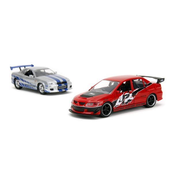 Rychle a zběsile Twin Pack 2006 Mitsubishi Lancer Evo IX + Brianův 2002 Nissan Skyline GTR (obrázek 3)