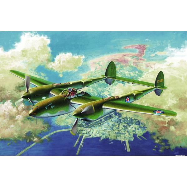 Model Kit letadlo 12208 – P-38f LIGHTNING GLACIER GIRL (1:48)