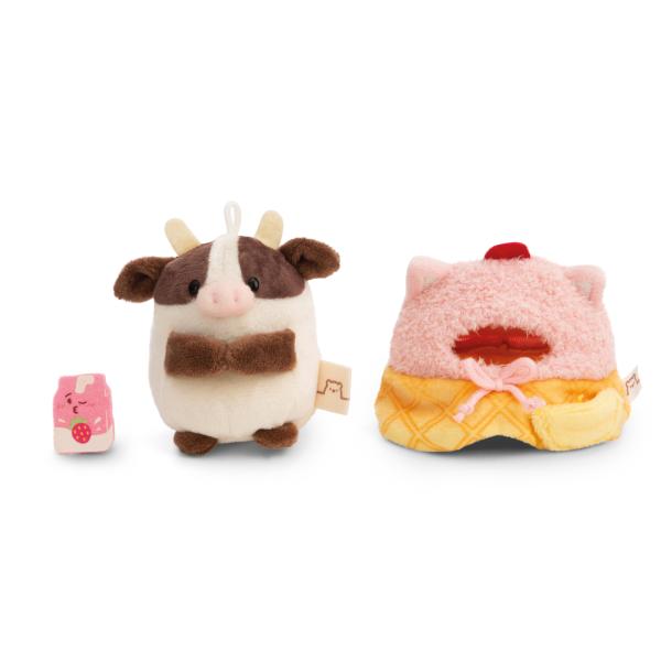 NICI plyš MyMochi Kravička Moona 8 cm v kostýmu zmrzliny a milkshake, set dárkové bal. (obrázek 4)