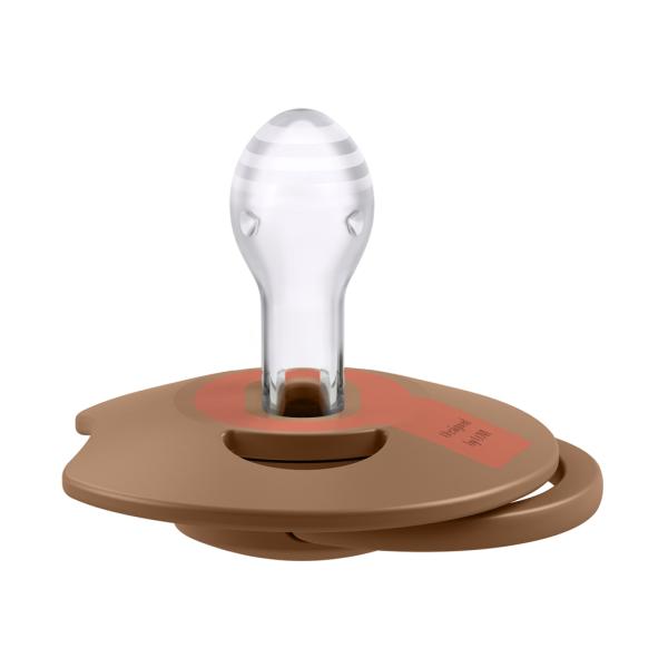 LOVI Dudlík silikonový dynamický Prime 18m+ 2ks Granola/Orange