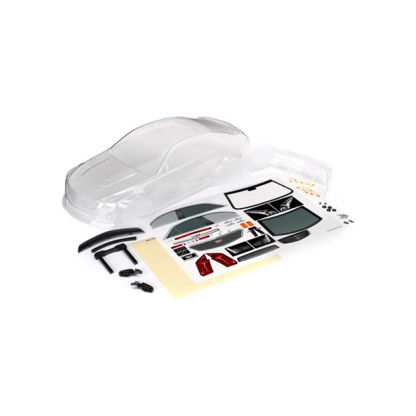 Traxxas karoséria Cadillac CTS-V číra, samolepky: 4-Tec 2.0