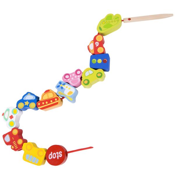 Drevená prevliekačka dopravné prostriedky 13 ks