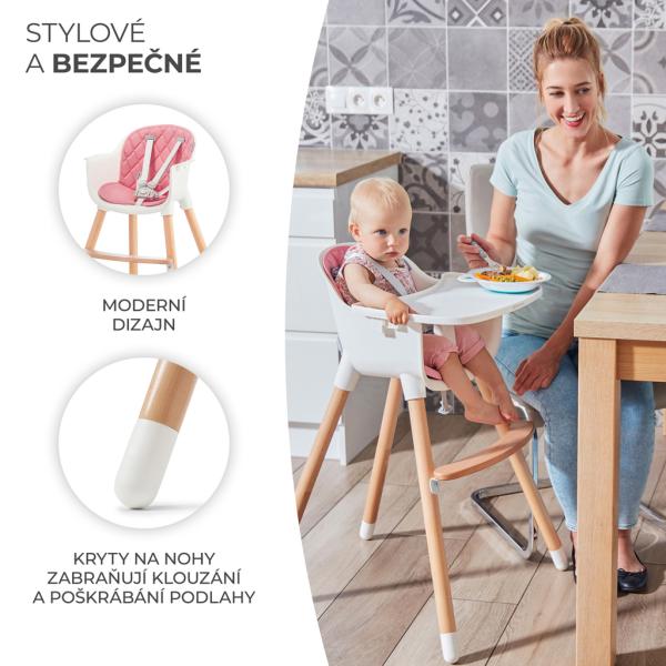 KINDERKRAFT Židle do jídelny Sienna pink (obrázek 6)