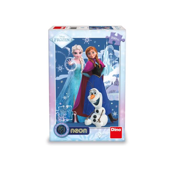 Puzzle Frozen: Kouzelné sestry 100 xl dílků neon
