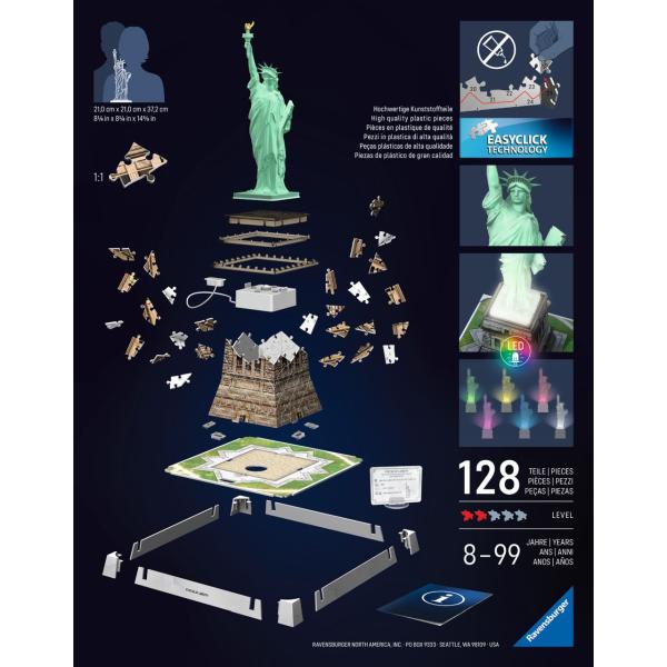 Ravensburger Iconics: Socha svobody (Noční edice) (obrázek 9)