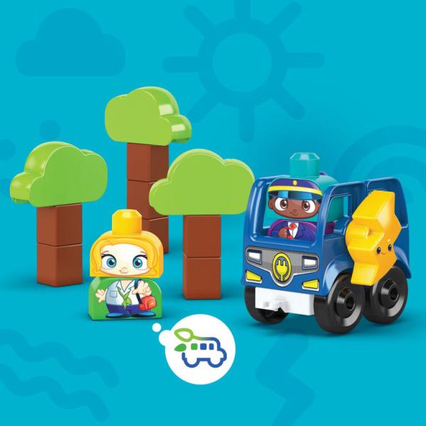 Mattel Mega bloks zelené město autobus nabij a jeď HDX90 (obrázek 4)