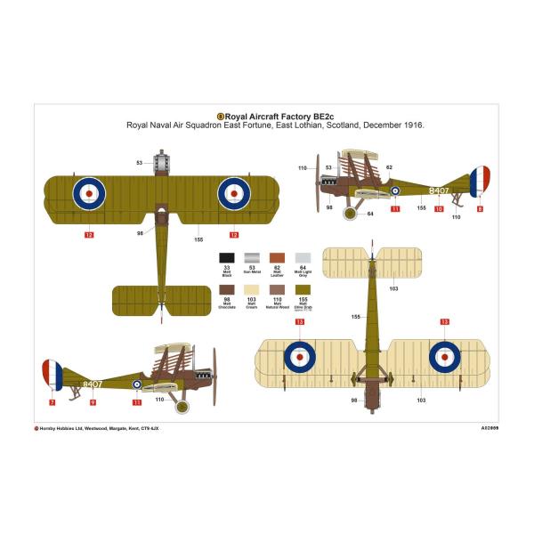 Classic Kit letadlo A02101 - Royal Aircraft Facility BE2C (1:72) (obrázek 8)