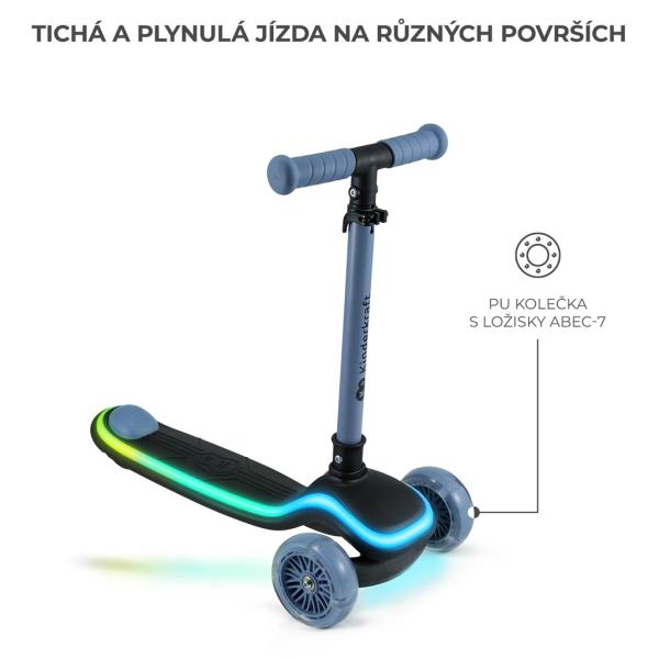 KINDERKRAFT Koloběžka tříkolová Raket Blue (obrázek 6)