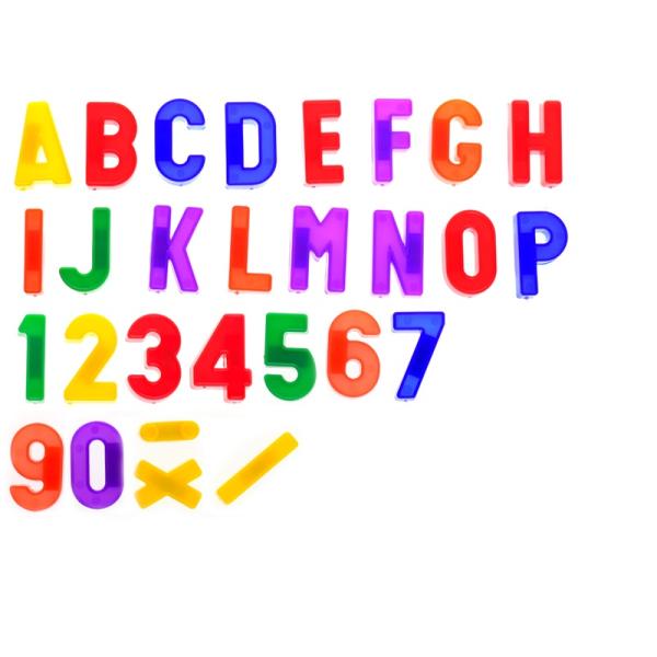 Magnety písmená a číslice 96ks