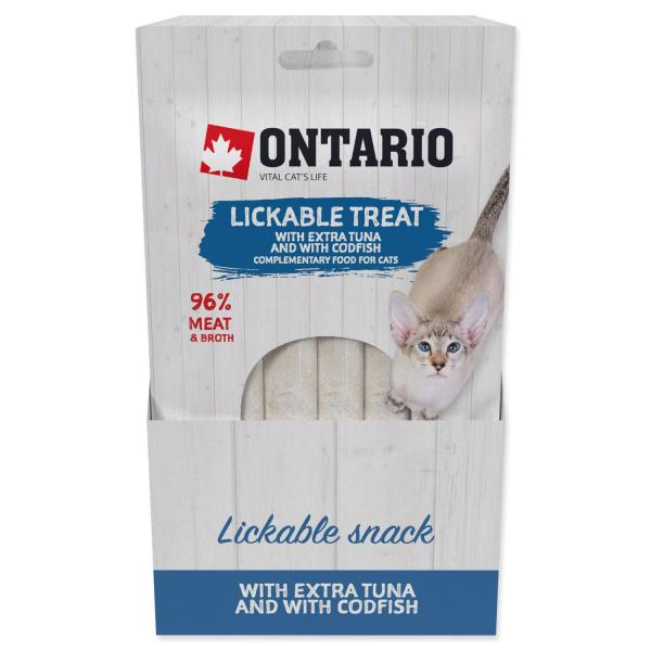 Ontario pochoutka lízací extra tuňák a treska 5x14g (obrázek 4)