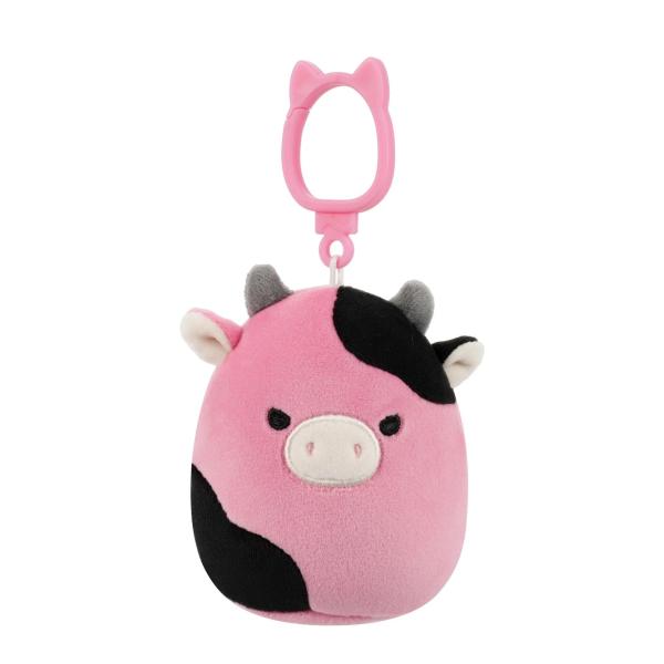 Squishmallows Kľúčenka Čierno ružová krava - Pollyanna