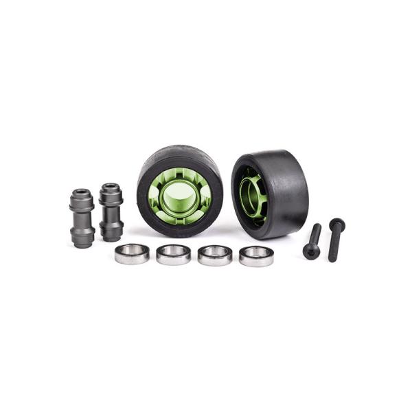 Roata Traxxas Pentru Set Wheelie Aluminiu Anodizat Verde (2)-image