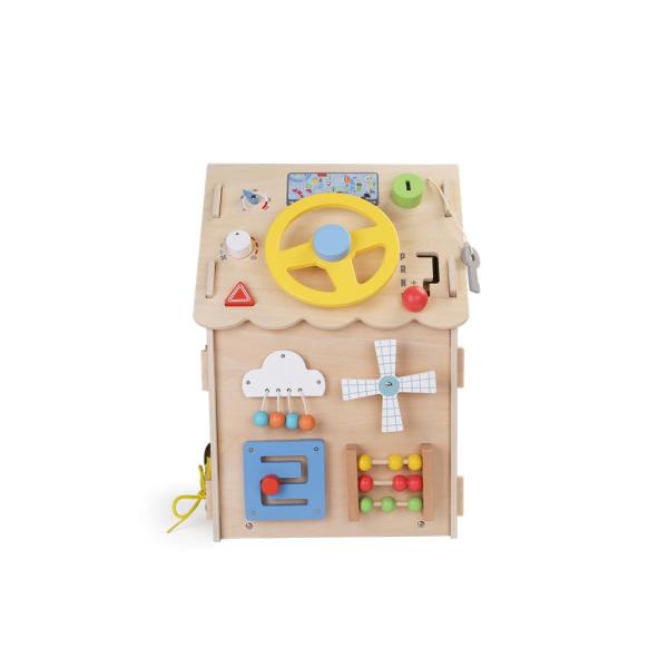 2Kids Toys Activity board Domeček přírodní (obrázek 5)
