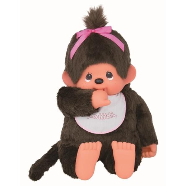 Monchhichi Mončiči dívka s bryndákem XL 80cm