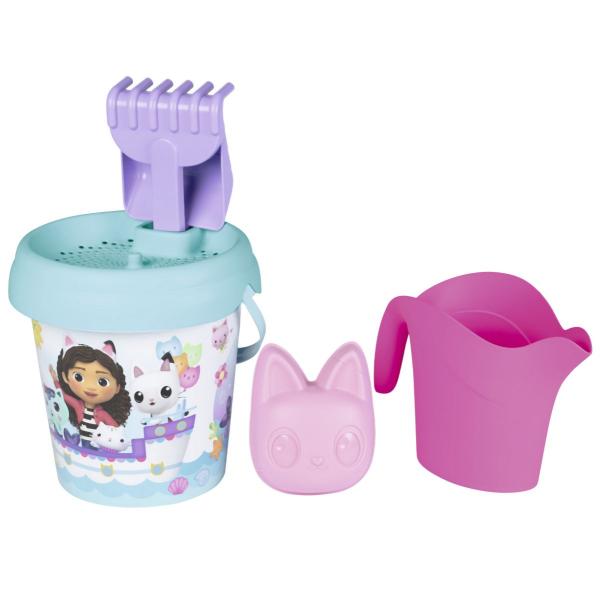 Vědro Gabby's Dollhouse s konvičkou a přísl., střední