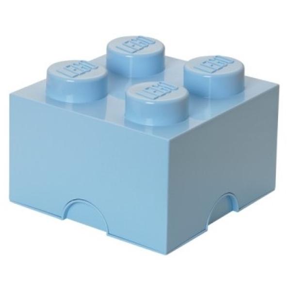 Lego Storage Brick 4 Knobs Blu Reale Chiaro - Scatola Portaoggetti Impilabile 5,6 L – Contenitore In Plastica Con Coperchio, Organizer Per Scrivania E Giocattoli-image