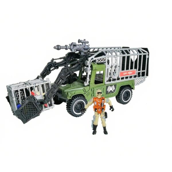 Voják Lovec dinosaurů set s nákladním autem 40 cm