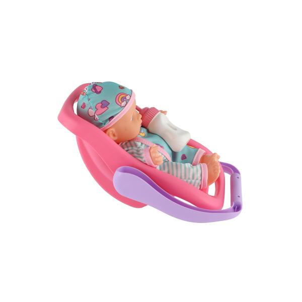 Panenka miminko 20 cm plast v nosítku/autosedačce, s lahvičkou (obrázek 4)