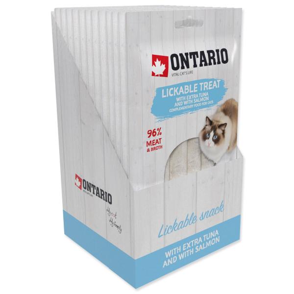 Ontario pochoutka lízací extra tuňák a losos 5x14g (obrázek 7)