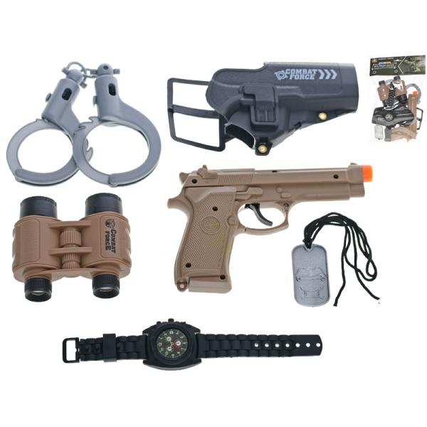 Vojenský set s pistolí a doplňky 5ks