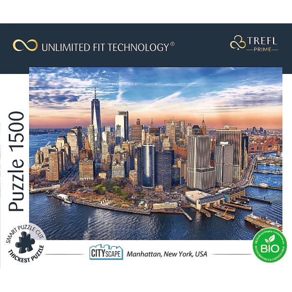 Trefl Prime puzzle 1500 UFT - Panorama města: Manhattan, New York, USA (obrázek 3)