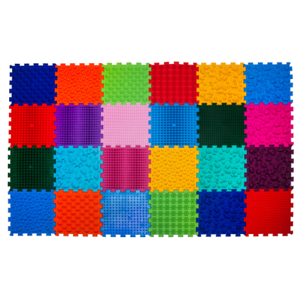 Ortek Masážna ortopedická podložka Puzzle "Mix" 24 prvkov