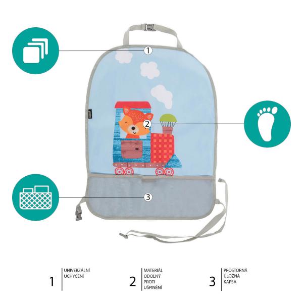 Organizér na sedadlo – zvířátka, Fox