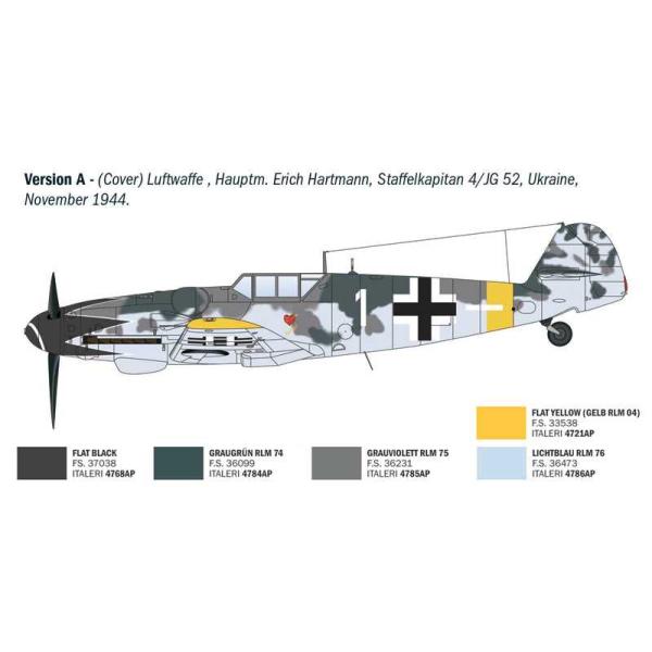 Model Kit letadlo 1483 - Bf 109 G-2/G-6 Aces (1:72) (obrázek 3)