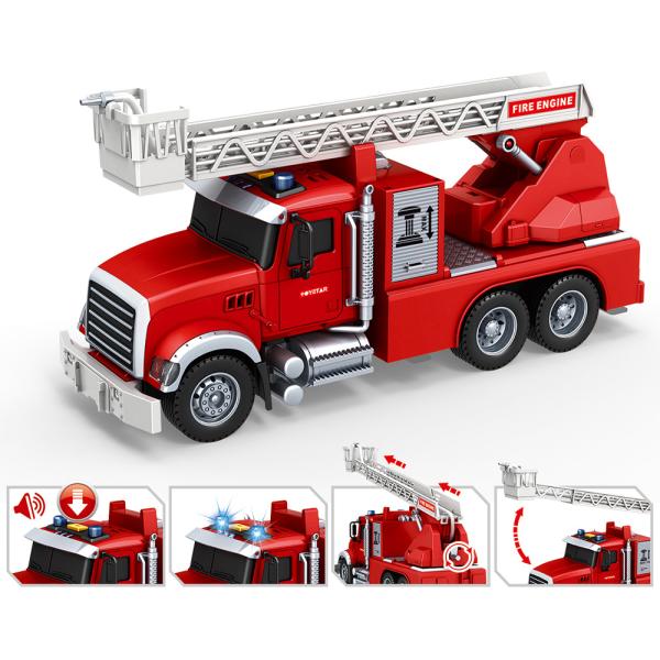 CITY SERVICE CAR - 1:14 Hasičské auto s výsuvným rebríkom