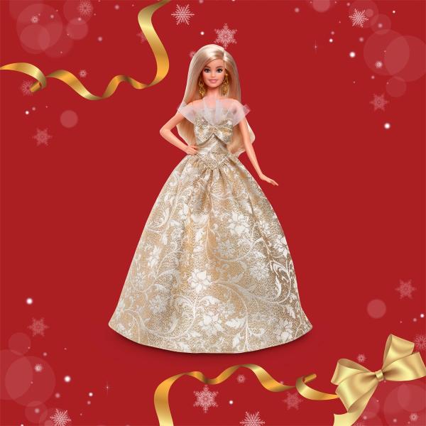 Mattel Barbie Vánoční panenka Signature 2025 Holiday blondýnka (obrázek 8)