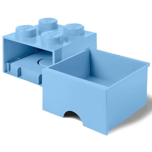 LEGO® úložný box 4 - se zásuvkou světle modrá 250 x 250 x 180 mm (obrázek 3)