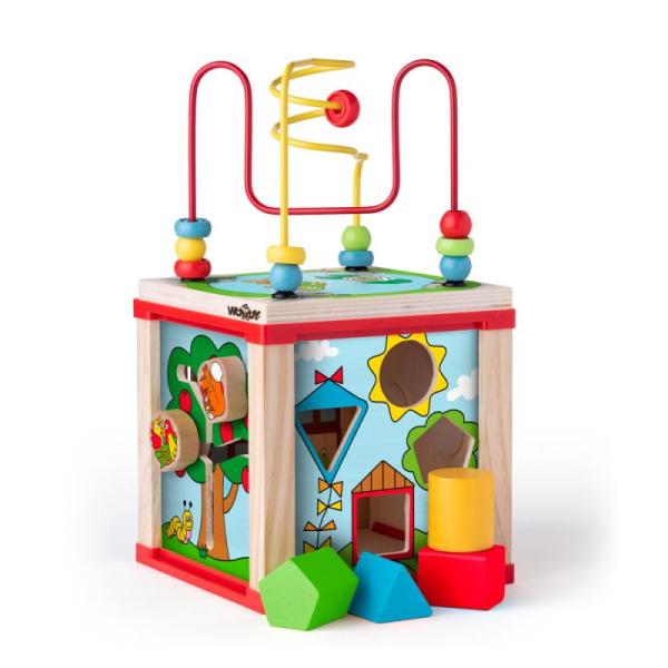 Woody Didaktická kocka malá s magickými kolieskami