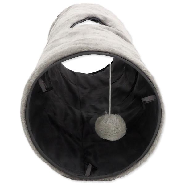 Tunel Magic Cat plyš šustící šedý 90x24cm