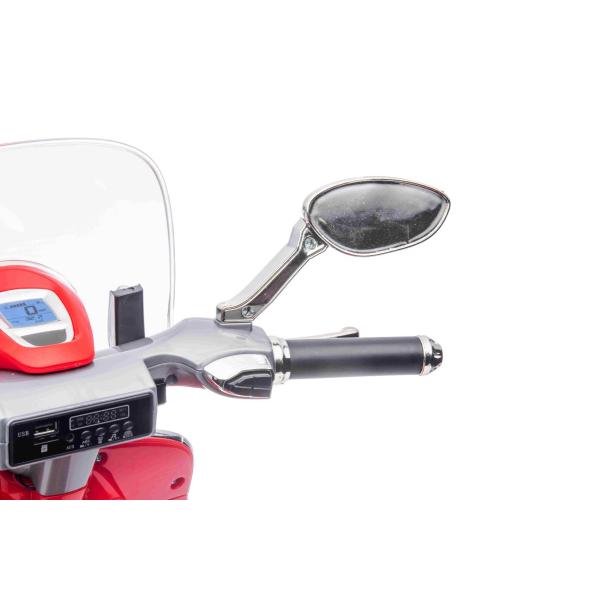 Elektrická motorka Vespa 946 i se zpětným chodem, červené, s pomocnými koly (obrázek 11)