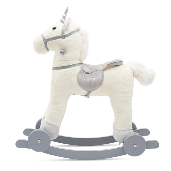 Houpací hračka s melodií a kolečky Unicorn Baby Mix bílá (obrázek 3)