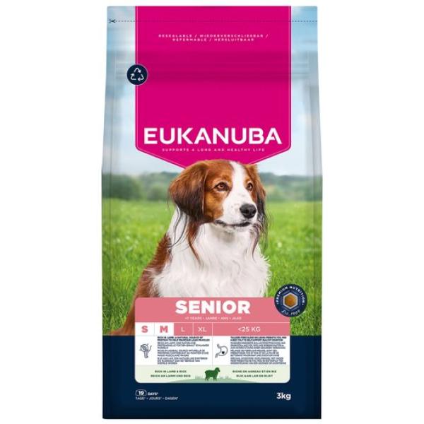 Krmivo EUKANUBA Senior Small and Medium bohaté na jehněčí 3 kg (obrázek 10)