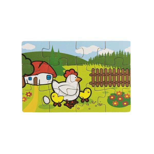 Puzzle dřevěné Moje první zvířátka 4x12 dílků 20x14x3, 5cm v dřevěné krabičce (obrázek 7)
