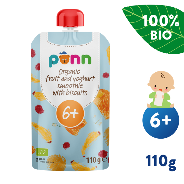 SALVEST Ponn BIO Ovocné smoothie s jogurtem a sušenkami (110 g)