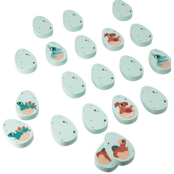 Janod Dřevěné pexeso Dinosauři 20 ks Dino (obrázek 3)