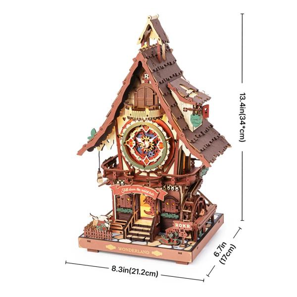 RoboTime 3D mechanická skládačka Kukačkové hodiny (obrázek 3)