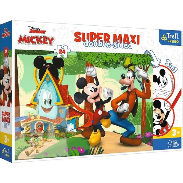 Trefl Obojstranné puzzle Mickeyho klubík SUPER MAXI