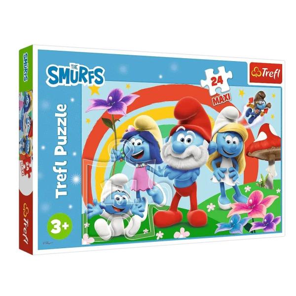 Trefl Puzzle MAXI 24 - Šmoulové / Šmoulí den